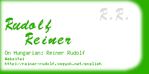 rudolf reiner business card